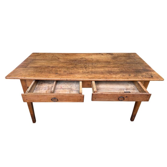 Louis Philippe Farmhouse Table in Cherry Wood, 1880 For Sale - Image 3 of 18