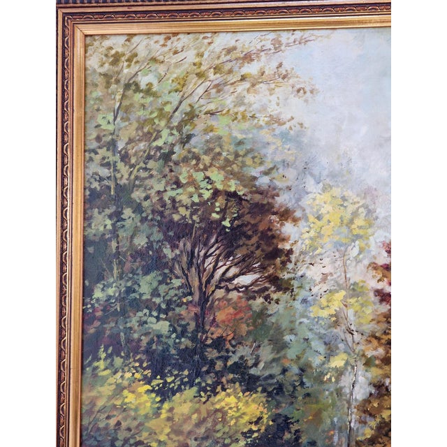 J. De Borge, Forest Landscape, 1970s, Oil on Canvas, Framed For Sale - Image 4 of 12