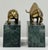 Vintage Wall Street Bull and Bear Brass on Marble Block Bookends For Sale In Kansas City - Image 6 of 8