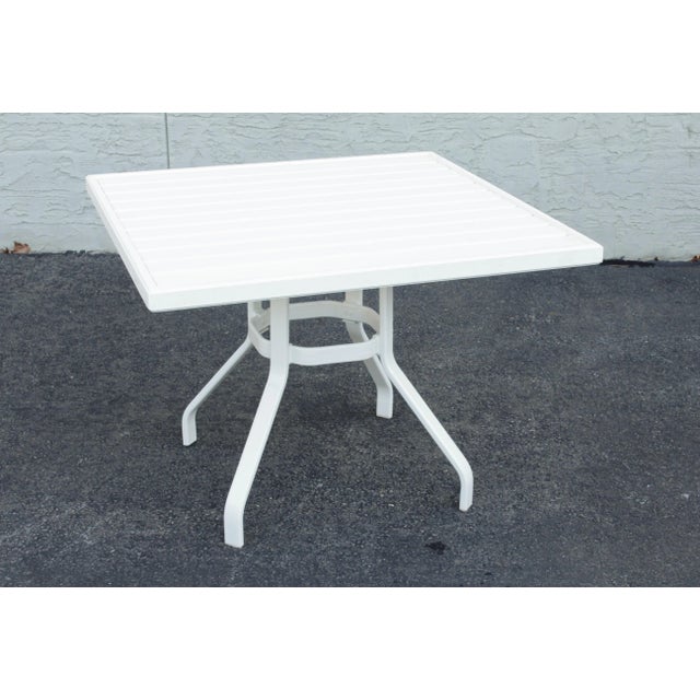 Contemporary Vintage Patio Table & Chairs Dining Set - Set of 5 For Sale - Image 3 of 13