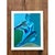 Wood Vintage Figurative Blue Acrylic Oil in Canvas For Sale - Image 7 of 12