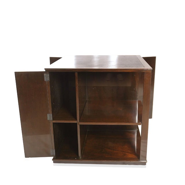 Rare Edward Wormley for Dunbar End Tables With Liquor Cabinets For Sale - Image 11 of 18