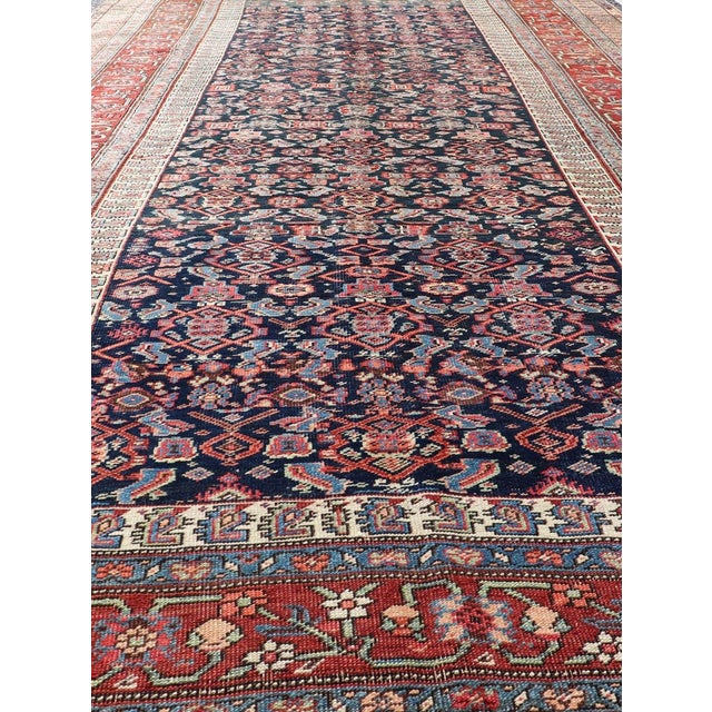 Measures: 6'2 x 16'4 Antique Persian Bidjar Long Gallery Rug with All-Over Sub-Geometric Design. Keivan Woven Arts; rug...