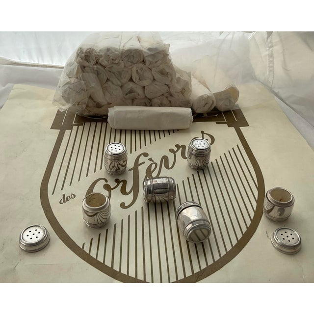 1970s Individual Salt Shakers, Barrel Shape - Set of 6 For Sale - Image 9 of 10