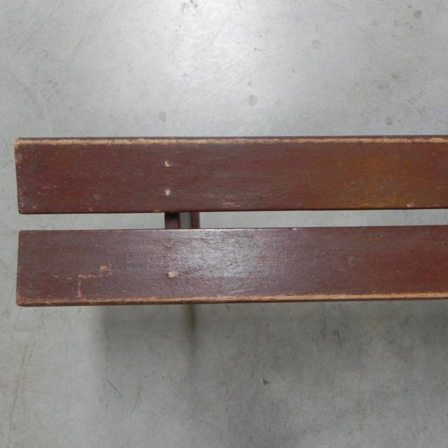 Vintage French Pine Bench, 1960s For Sale - Image 10 of 17