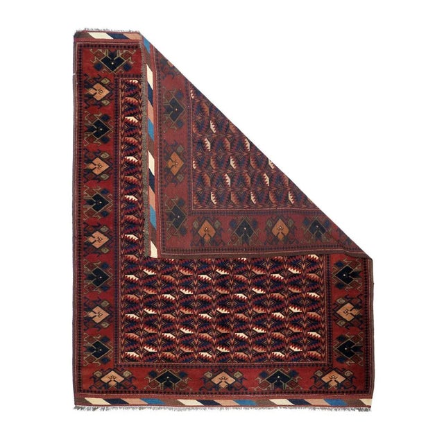 Tribal Semi Antique Hand Made Afghani Afghanestan Rug For Sale - Image 3 of 14