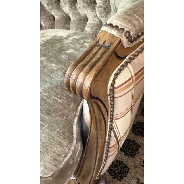 French Hancock & Moore Louis XV Style Bergère Chair For Sale - Image 3 of 16