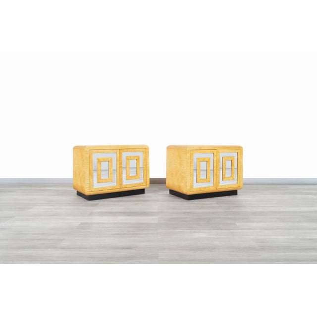 1970s 1970s Vintage Burl Wood Nightstands by Romweber Furniture Co. For Sale - Image 5 of 13