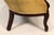 Vintage Victorian Style Gold Velvet and Walnut Settee For Sale - Image 9 of 17