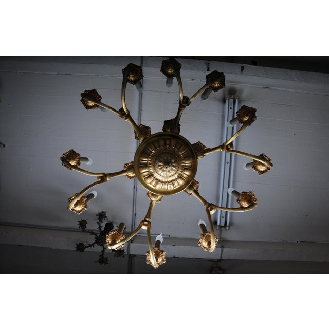 19th Century Gilt Bronze Chandelier, France, 1890s For Sale - Image 13 of 15