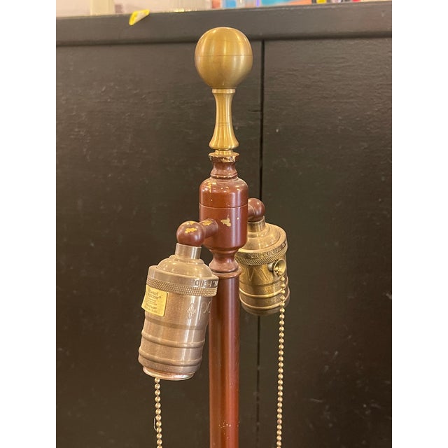 Metal Large Mid 20th Century Asian Bronze Table Lamp For Sale - Image 7 of 8