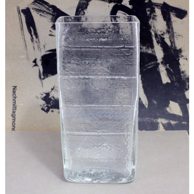 Glass Vase by Christer Sjögren for Lindshammar Glasbruk, 1970s For Sale - Image 10 of 12