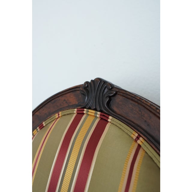 Brown Drexel Heritage Oval Back Dining Chair (Set of 2) For Sale - Image 8 of 17