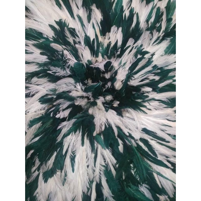 Speckled White and Green Juju Hat For Sale - Image 4 of 6