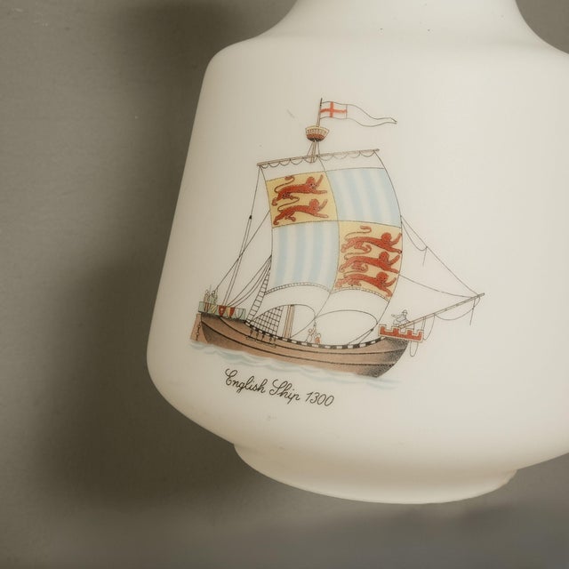 Vintage Caravel Opaline Glass Pendant, 1960s For Sale - Image 7 of 16