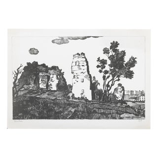 Louis Jourdan, Landscape, 20th Century, Screenprint For Sale