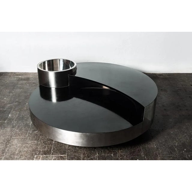 Black Harry's Bar Rotating Table by Massimo Papiri for Mario Sabot, Italy For Sale - Image 8 of 8