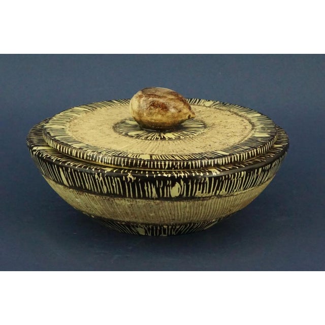 Italian Futuristic Glazed Ceramic Bon Bon Holder by Nicolaj Diulgheroff for MGA of Albisola, 1920s For Sale - Image 4 of 18