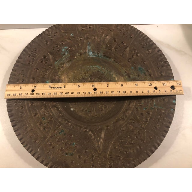 1950s 1950s Aztec Sun Copper Decorative Plate For Sale - Image 5 of 9