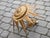 Gold Mid 20th Century Mid Century Modern Spanish Gilt Metal Sunburst Crown Chandelier with Four Lights For Sale - Image 8 of 9