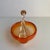 Vintage Orange Art Glass Bird Swan Dish For Sale - Image 4 of 8