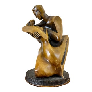 Vintage Lovers Embrace Sculpture For Sale