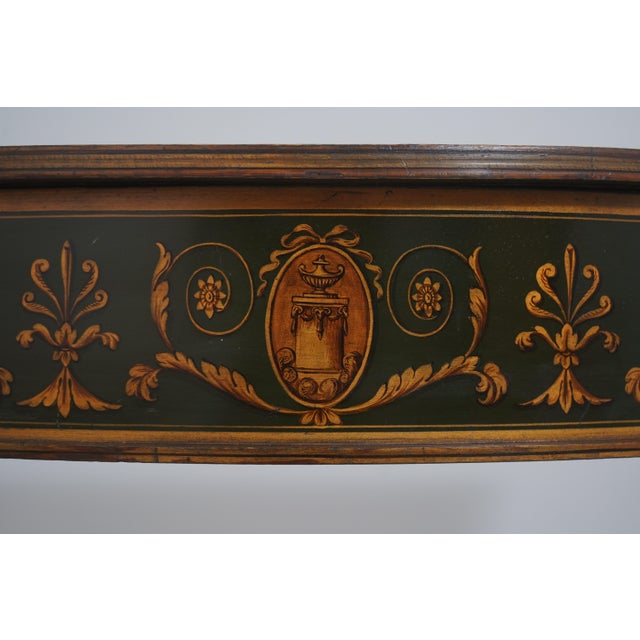 Adams Paint Decorated Vintage Console Hall Table For Sale - Image 11 of 14