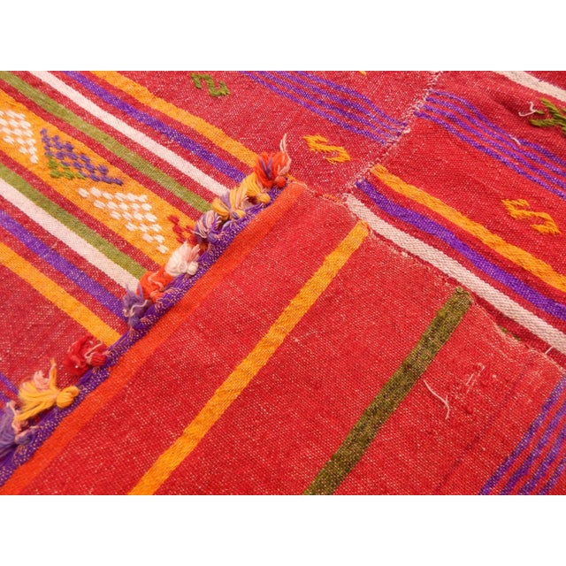 Turkish Jajim Kilim Rug 4'11" X 8'1" For Sale - Image 12 of 12