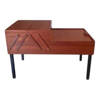 Side Table with Storage Box For Sale