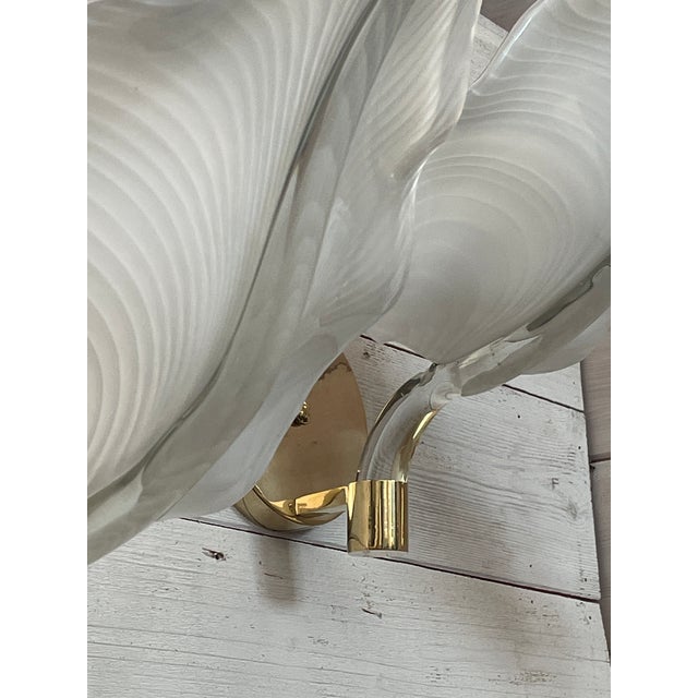 Murano Glass and Brass Wall Lamps, 1970s, Set of 3 For Sale - Image 15 of 18