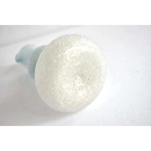 Glass Late 20th Century Blue Murano Bullicante Bubble Glass Pitcher For Sale - Image 7 of 8