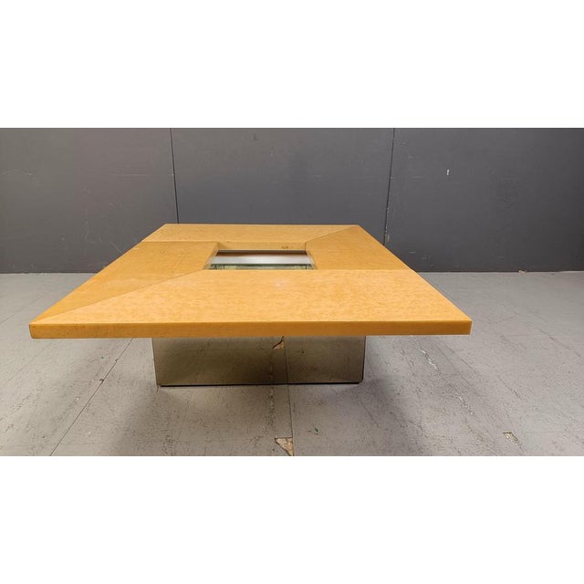 Vintage Ash Coffee Table attributed to Paul Michel, 1970s For Sale - Image 13 of 18