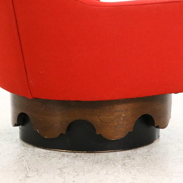 Late 1960's Mid-Century Modern Rowe Furniture Adrian Pearsall 'Strictly Spanish' Swivel Chair For Sale In Columbus - Image 6 of 9