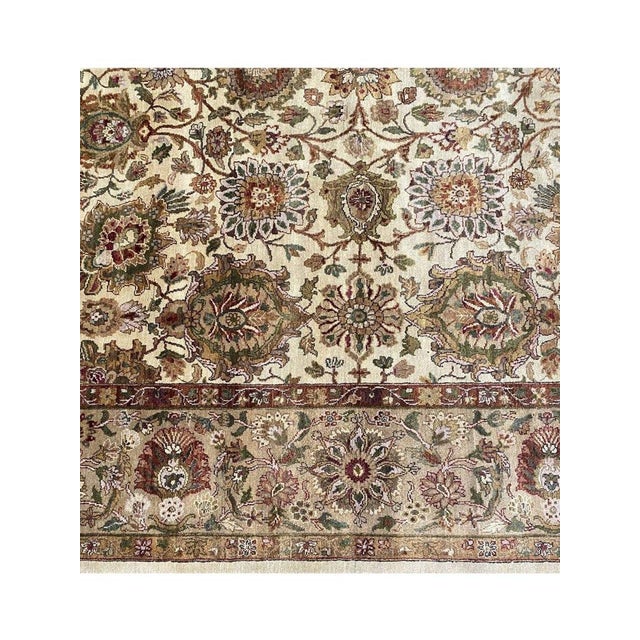 Indian 10x14 Handwoven Indian Agra Area Rug - 105381 For Sale - Image 3 of 16