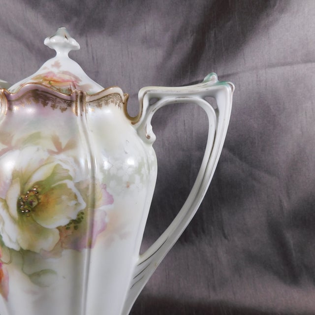 Contemporary 1930s Reinhold Schlegelmilch Rs Prussia Chocolate Pot With Lid # 25932 For Sale - Image 3 of 7