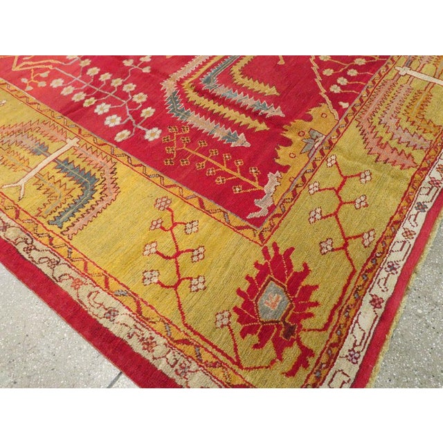 Galerie Shabab Collection Early 20th Century Turkish Oushak Rug For Sale - Image 9 of 10