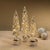 Contemporary Mugo Pine Antique Silver Rotating LED Holiday Tabletop Tree, Small For Sale - Image 3 of 3