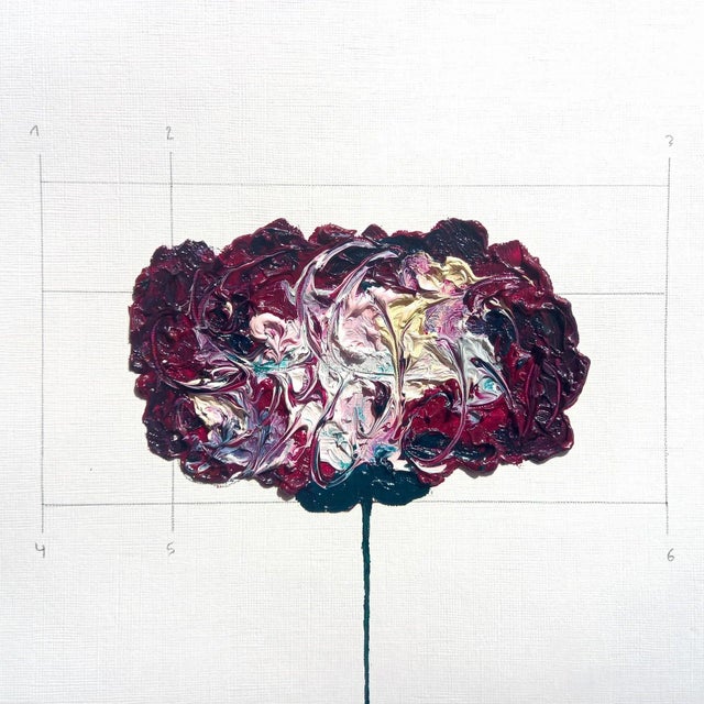 Wood Set of 3 - Shadow Box Framed: Modernist Original Botanic Oil Paintings For Sale - Image 7 of 11