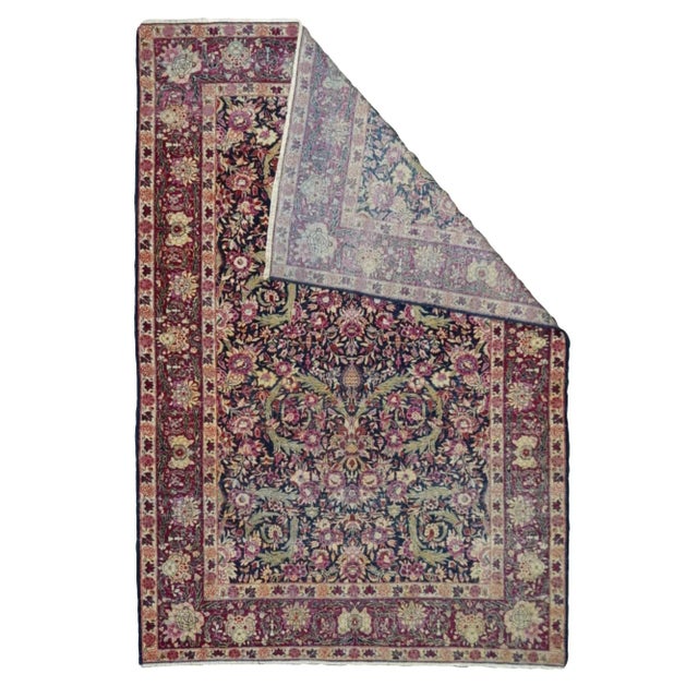 19th Century Antique Lavar Kerman Rug 4'6'' X 6'7'' For Sale - Image 5 of 12