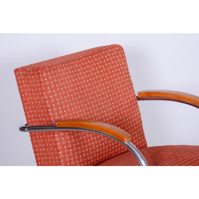 Wood Set of Bauhaus Armchairs in Beech attributed to Mücke-Melder for Mücke Melder, Czech, 1930s For Sale - Image 7 of 10