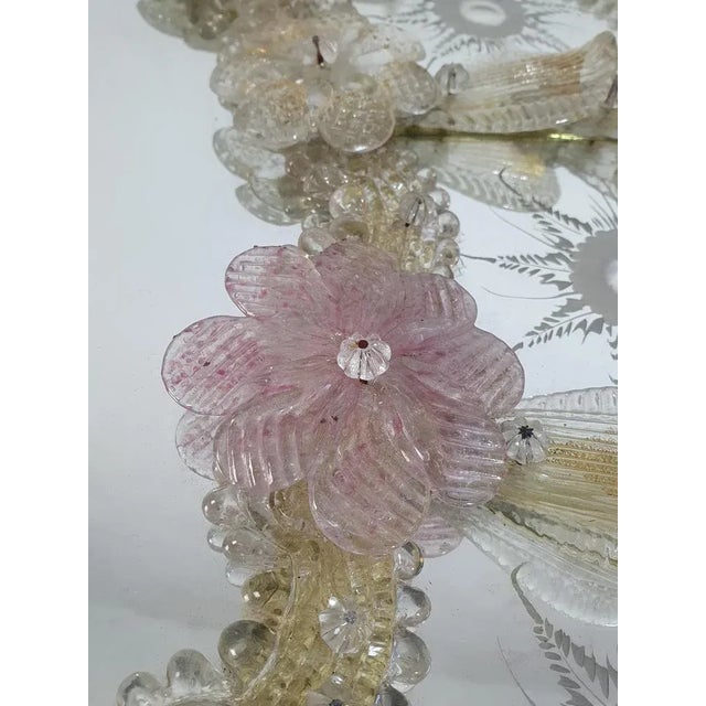 Venetian Murano Glass Mirror For Sale - Image 6 of 10