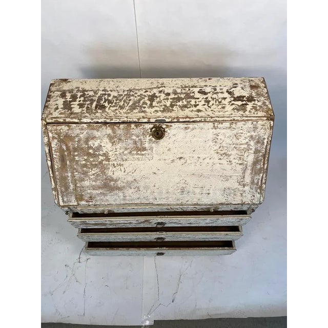 Early 19th Century Painted English Secretary Desk For Sale - Image 9 of 11