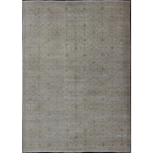 Islamic Large Transitional Rug With All-Over Design in Tan, Gray, Silver, Light Taupe For Sale - Image 3 of 13