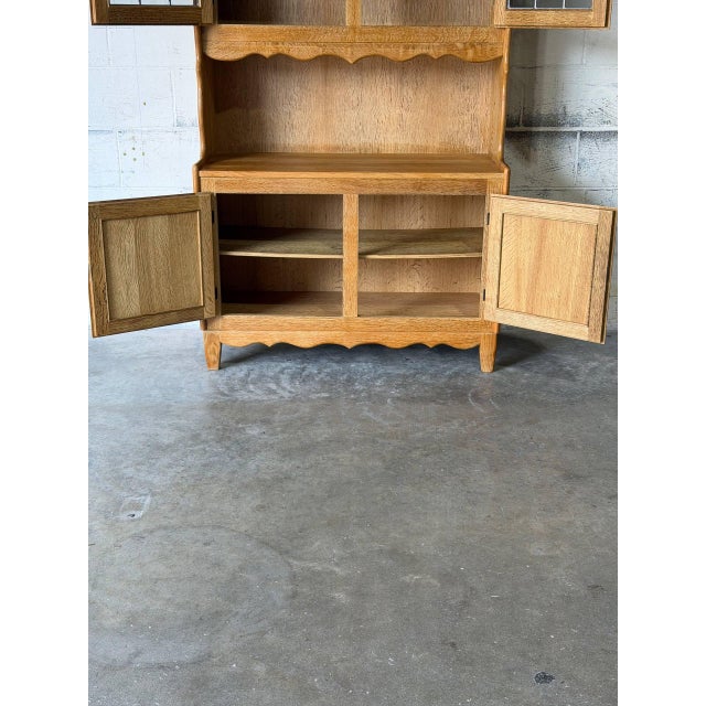 s.h. Møbler Oak Hutch With Glass Doors Danish Mid-Century Modern 1960s For Sale - Image 9 of 11