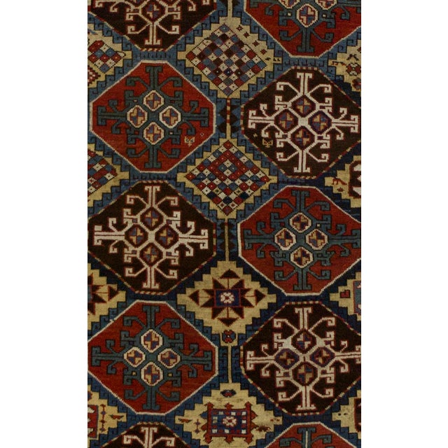 Figurative Fine Antique Mogul Kazak Rug 4’7" X 7’7" For Sale - Image 3 of 5