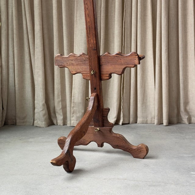 1970s Witco Carved Wood Artist's Easel For Sale - Image 9 of 12