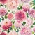 Harlequin Dahlia Wallpaper in Blossom/Emerald/New Beginnings - a Sample For Sale