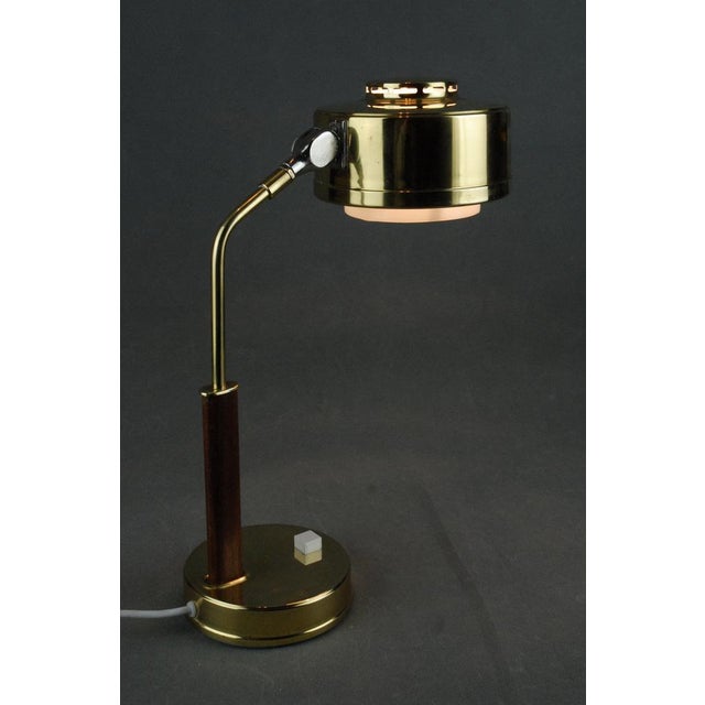 1950s Vintage Swedish Table Lamp in Brass for BJS Skellefteå, 1950s For Sale - Image 5 of 14