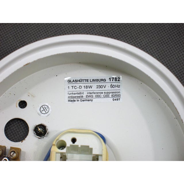 Set (7) wall or ceiling lamps by limburg glassworks, 1970s. 5 x h. 26 cm d 23 cm , 1 x h. 31 cm w. 26 cm d. 24 cm , 1x...