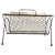 Fredrick Weinberg Black & Gold Mesh Magazine Rack For Sale